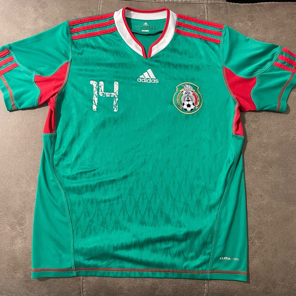 2010 Mexico Home Jersey #14 Chicharito XS adidas World Cup Soccer
